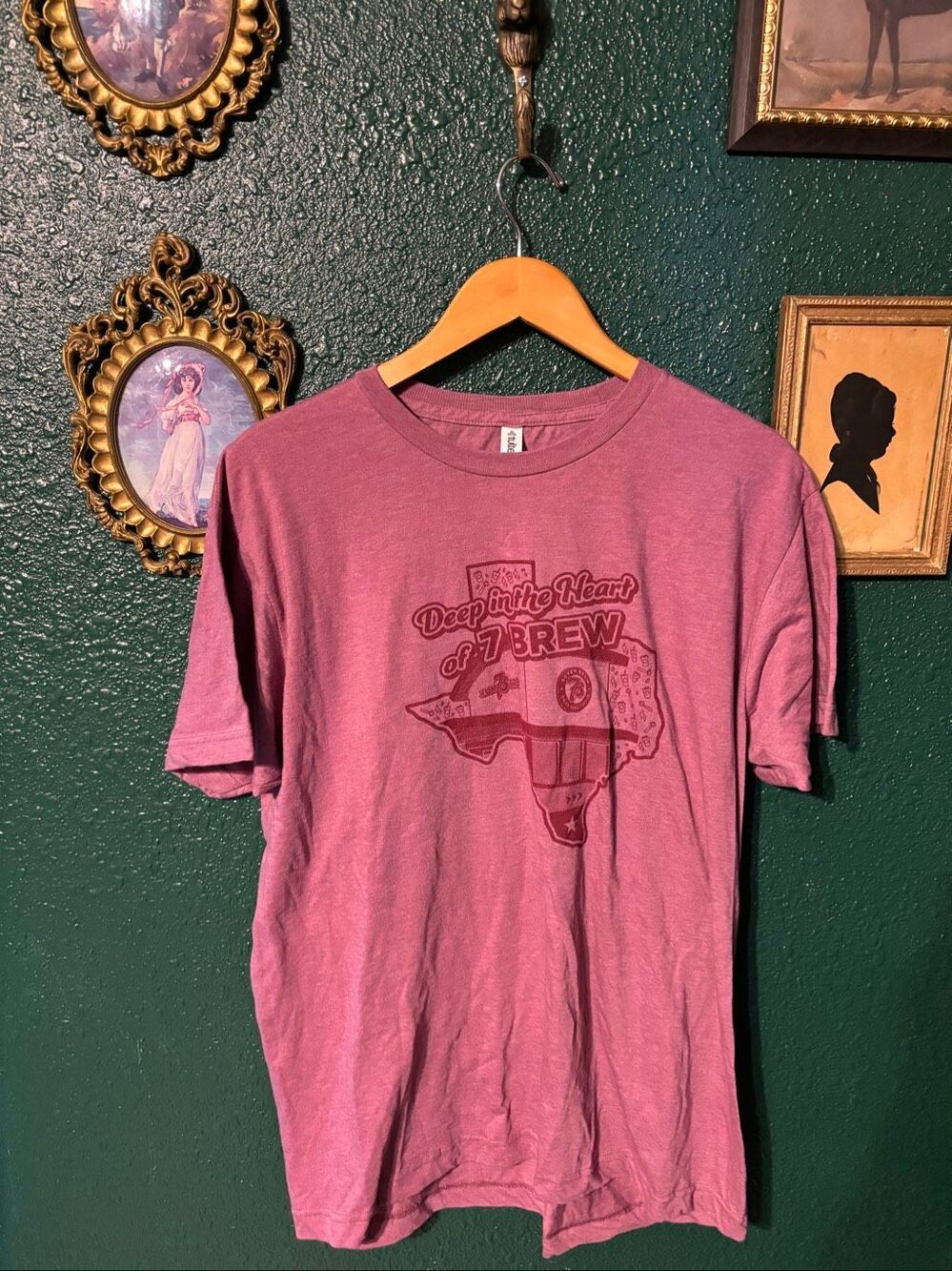 7 Brew Pink Texas Brew Crew Seven Brew Shirt Sz Large